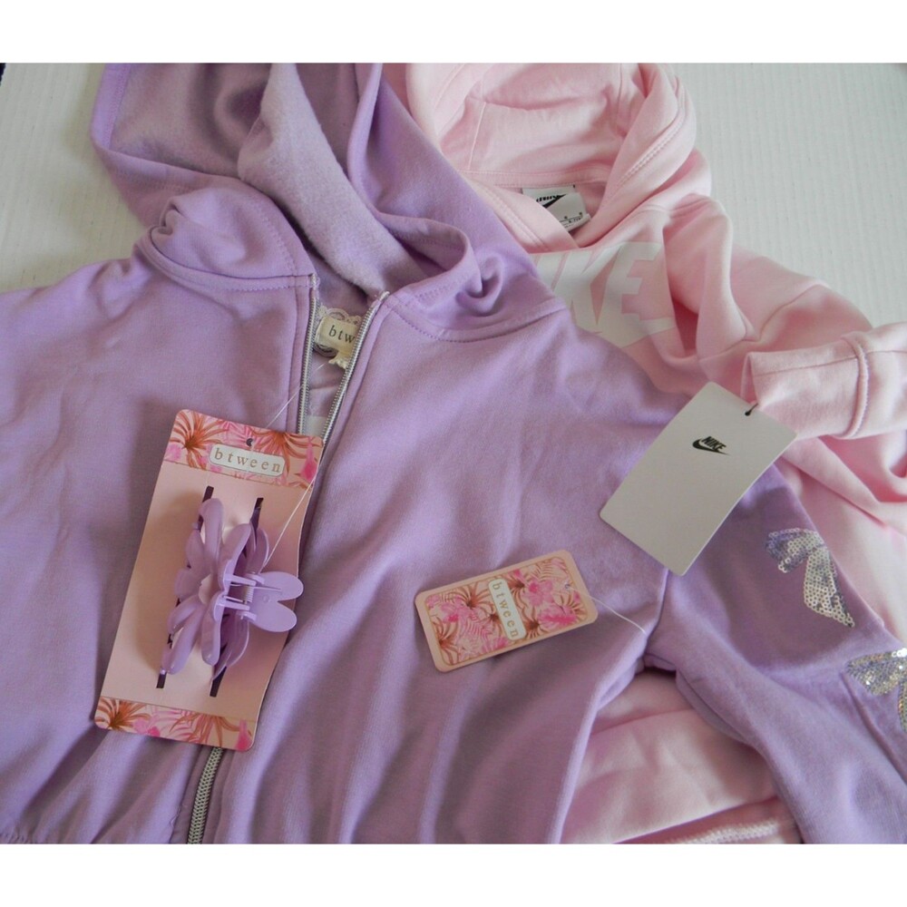 Lot of 2 Girls Hooded Sweatshirts Size 6X (6-7) Nike btween Both NWT - Picture 7 of 7